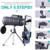 image10x42 Monocular Telescope  High Power Hunting Monocular with Smartphone Adapter ampamp Tripod for Bird Watching Hiking Camping Travel Outdoor Compact Monocular Telescope for Adults Camo