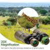image20x50 High Power Binoculars for Bird Watching 28mm Large Eyepiece Life Waterproof Binoculars for Hunting Hiking Concert Travel with Smartphone Adapter BAK4 Prism FMC Lens BlackMud
