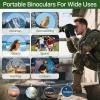 image20x50 High Power Binoculars for Bird Watching 28mm Large Eyepiece Life Waterproof Binoculars for Hunting Hiking Concert Travel with Smartphone Adapter BAK4 Prism FMC Lens BlackGreen