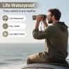 image20x50 High Power Binoculars for Bird Watching 28mm Large Eyepiece Life Waterproof Binoculars for Hunting Hiking Concert Travel with Smartphone Adapter BAK4 Prism FMC Lens BlackMud
