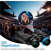 image20x50 High Power Binoculars for Bird Watching 28mm Large Eyepiece Life Waterproof Binoculars for Hunting Hiking Concert Travel with Smartphone Adapter BAK4 Prism FMC Lens BlackBlack