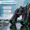 image20x50 High Power Binoculars for Bird Watching 28mm Large Eyepiece Life Waterproof Binoculars for Hunting Hiking Concert Travel with Smartphone Adapter BAK4 Prism FMC Lens BlackBlack