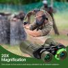 image20x50 High Power Binoculars for Bird Watching 28mm Large Eyepiece Life Waterproof Binoculars for Hunting Hiking Concert Travel with Smartphone Adapter BAK4 Prism FMC Lens BlackGreen