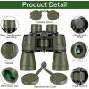 image20x50 High Power Binoculars for Bird Watching 28mm Large Eyepiece Life Waterproof Binoculars for Hunting Hiking Concert Travel with Smartphone Adapter BAK4 Prism FMC Lens BlackGreen