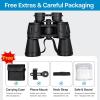 image20x50 High Power Binoculars for Bird Watching 28mm Large Eyepiece Life Waterproof Binoculars for Hunting Hiking Concert Travel with Smartphone Adapter BAK4 Prism FMC Lens BlackBlack