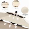 imageFREE SOLDIER 10FT Autotilt Patio Umbrella 3 Tier Market Umbrella Aluminum Outdoor Table Umbrella with Crank Beige