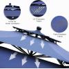 imageFREE SOLDIER 10FT Autotilt Patio Umbrella 3 Tier Market Umbrella Aluminum Outdoor Table Umbrella with Crank Navy