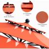 imageFREE SOLDIER 10FT Autotilt Patio Umbrella 3 Tier Market Umbrella Aluminum Outdoor Table Umbrella with Crank Orange Red
