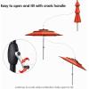 imageFREE SOLDIER 10FT Autotilt Patio Umbrella 3 Tier Market Umbrella Aluminum Outdoor Table Umbrella with Crank Orange Red