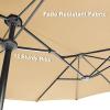 imageFREE SOLDIER 13FT DoubleSided Patio Umbrella Outdoor Market Umbrella Extra Large Table Umbrella with Crank Beige
