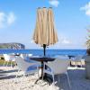 imageFREE SOLDIER 13FT DoubleSided Patio Umbrella Outdoor Market Umbrella Extra Large Table Umbrella with Crank Beige