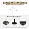 imageFREE SOLDIER 13FT DoubleSided Patio Umbrella Outdoor Market Umbrella Extra Large Table Umbrella with Crank Beige