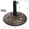 imageFREE SOLDIER 20lbs Umbrella Base 165Inch Classic Resin Patio Umbrella Stand Heavy Duty Outdoor Market Umbrella Holder