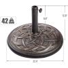imageFREE SOLDIER 42lbs Umbrella Base 225Inch Classic Resin Patio Umbrella Stand Heavy Duty Outdoor Market Umbrella Holder