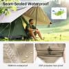 imageFREE SOLDIER Camping Tarp Waterproof Portable Multifunctional Outdoor Traveling Awning Backpacking Shelter Rain Tarp Bean Green 10105ftBeige 10105ft
