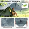 imageFREE SOLDIER Camping Tarp Waterproof Portable Multifunctional Outdoor Traveling Awning Backpacking Shelter Rain Tarp Bean Green 10105ftBlue Gray 10105ft