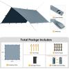imageFREE SOLDIER Camping Tarp Waterproof Portable Multifunctional Outdoor Traveling Awning Backpacking Shelter Rain Tarp Bean Green 10105ftBlue Gray 10105ft