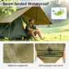 imageFREE SOLDIER Camping Tarp Waterproof Portable Multifunctional Outdoor Traveling Awning Backpacking Shelter Rain Tarp Bean Green 10105ftBrown 10105ft