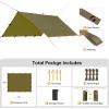 imageFREE SOLDIER Camping Tarp Waterproof Portable Multifunctional Outdoor Traveling Awning Backpacking Shelter Rain Tarp Bean Green 10105ftBrown 1013ft
