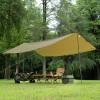 imageFREE SOLDIER Camping Tarp Waterproof Portable Multifunctional Outdoor Traveling Awning Backpacking Shelter Rain Tarp Bean Green 10105ftBrown 1313ft