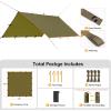 imageFREE SOLDIER Camping Tarp Waterproof Portable Multifunctional Outdoor Traveling Awning Backpacking Shelter Rain Tarp Bean Green 10105ftBrown 1313ft