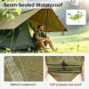 imageFREE SOLDIER Camping Tarp Waterproof Portable Multifunctional Outdoor Traveling Awning Backpacking Shelter Rain Tarp Bean Green 10105ftBrown 1313ft