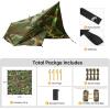 imageFREE SOLDIER Camping Tarp Waterproof Portable Multifunctional Outdoor Traveling Awning Backpacking Shelter Rain Tarp Bean Green 10105ftCamo 10105ft