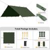 imageFREE SOLDIER Camping Tarp Waterproof Portable Multifunctional Outdoor Traveling Awning Backpacking Shelter Rain Tarp Bean Green 10105ftDark Green 10105ft