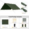 imageFREE SOLDIER Camping Tarp Waterproof Portable Multifunctional Outdoor Traveling Awning Backpacking Shelter Rain Tarp Bean Green 10105ftDark Green 1013ft