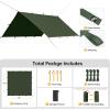 imageFREE SOLDIER Camping Tarp Waterproof Portable Multifunctional Outdoor Traveling Awning Backpacking Shelter Rain Tarp Bean Green 10105ftDark Green 1313ft