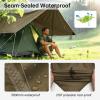 imageFREE SOLDIER Camping Tarp Waterproof Portable Multifunctional Outdoor Traveling Awning Backpacking Shelter Rain Tarp Bean Green 10105ftOlivegreen 10105ft