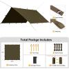 imageFREE SOLDIER Camping Tarp Waterproof Portable Multifunctional Outdoor Traveling Awning Backpacking Shelter Rain Tarp Bean Green 10105ftOlivegreen 10105ft