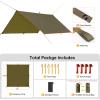 imageFREE SOLDIER Camping Tarp Waterproof Portable Multifunctional Outdoor Traveling Awning Backpacking Shelter Rain Tarp Bean Green 10105ftSimplify Brown 10105ft
