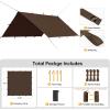 imageFREE SOLDIER Camping Tarp Waterproof Portable Multifunctional Outdoor Traveling Awning Backpacking Shelter Rain Tarp Bean Green 10105ftTaupe 10105ft