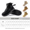 imageFREE SOLDIER Hiking Work Boots Mens Tactical Boots 6 Inches Waterproof Military Boots Outdoors Desert BootsBlack