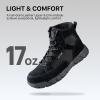 imageFREE SOLDIER Hiking Work Boots Mens Tactical Boots 6 Inches Waterproof Military Boots Outdoors Desert BootsBlack