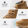 imageFREE SOLDIER Hiking Work Boots Mens Tactical Boots 6 Inches Waterproof Military Boots Outdoors Desert BootsBrown