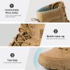 imageFREE SOLDIER Hiking Work Boots Mens Tactical Boots 6 Inches Waterproof Military Boots Outdoors Desert BootsLight Brown