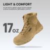 imageFREE SOLDIER Hiking Work Boots Mens Tactical Boots 6 Inches Waterproof Military Boots Outdoors Desert BootsLight Brown