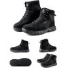 imageFREE SOLDIER Hiking Work Boots Womens Tactical Boots 6 Inches Lightweight Waterproof Military Boots Outdoors Desert BootsBlack