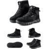 imageFREE SOLDIER Hiking Work Boots Womens Tactical Boots 6 Inches Lightweight Waterproof Military Boots Outdoors Desert BootsBlack