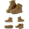imageFREE SOLDIER Hiking Work Boots Womens Tactical Boots 6 Inches Lightweight Waterproof Military Boots Outdoors Desert BootsLight Brown