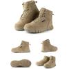 imageFREE SOLDIER Hiking Work Boots Womens Tactical Boots 6 Inches Lightweight Waterproof Military Boots Outdoors Desert BootsTan