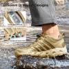 imageFREE SOLDIER Mens Hiking Shoes Summer Quick Dry Work Shoes for Water Trekking Tactical Boots Ventilated Ultra LightTan