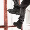 imageFREE SOLDIER Mens Hiking Work Boots 6 Inches Lightweight Tactical Combat Boots Black 10