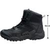 imageFREE SOLDIER Mens Hiking Work Boots 6 Inches Lightweight Tactical Combat Boots Black 10