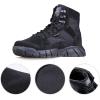 imageFREE SOLDIER Mens Hiking Work Boots Tactical Boots 6 Inches Lightweight Military Boots Breathable Desert Boots Black 125