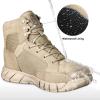 imageFREE SOLDIER Mens Hiking Work Boots Tactical Boots 6 Inches Lightweight Military Boots Breathable Desert Boots Tan 115