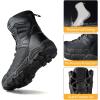 imageFREE SOLDIER Mens Military Tactical Boots Waterproof Hiking Work Boots Durable Combat BootsBlack