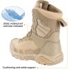 imageFREE SOLDIER Mens Military Tactical Boots Waterproof Hiking Work Boots Durable Combat BootsTan